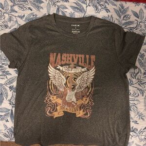 SHEIN Charcoal Graphic Tee